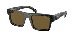 19D01T Black / Yellow Marble Frame | Dark Brown Lens