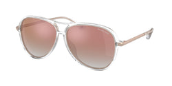 30156F Clear Transparent Frame | Rose Gold Gradient Mirror Lens