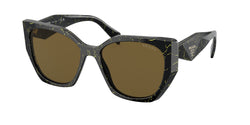 19D01T Black / Yellow Marble Frame | Dark Brown Lens