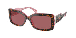 377487 Dark Tortoise / Geranium Frame | Pink Brown Solid Lens