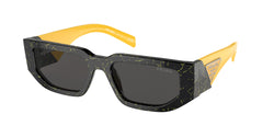 19D5S0 Black Yellow Marble Frame | Dark Grey Lens