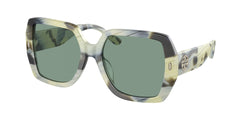 172782 Ivory Brown Horn Frame | Petrol Green Lens