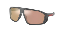 11C07R Matte Grey Frame | Dark Brown Mirror Rose Gold Lens