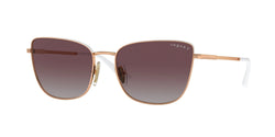 Rose Gold / Top White Frame | Grey Gradient Violet Polarized Lens