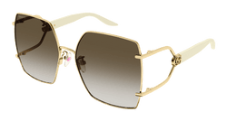 Gold/IVORY 003 Frame | BROWN Lens