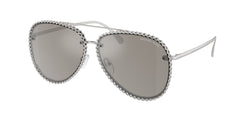 Shiny Silver Frame | Silver Mirror Lens