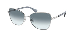 Shiny Silver Frame | Gradient Blue Lens