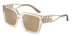 Transparent Camel Frame | Clear Mirror Real Yellow Gold Lens