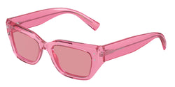 Transparent Pink Frame | Pink Mirror Internal Silver Lens