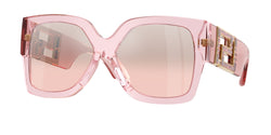 Transparent Pink Frame | Light Pink Mirror Silver Lens