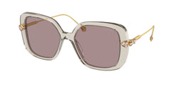 Transparent Light Brown Frame | Violet Lens