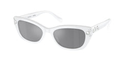 Milky White Frame | Grey Mirror Black Lens