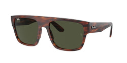 Striped Havana Frame | Green Lens