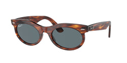 Striped Havana Frame | Dark Blue Lens