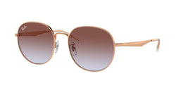 Rose Gold Frame | Light Blue & Violet Lens