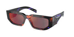 Abstract Orange Frame | Dark Grey Mirror Blue/Red Lens