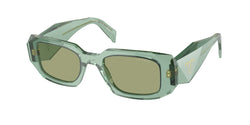 Transparent Sage Frame | Green Mirror Internal Silver Lens