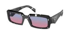 Black Crystal Tortoise Frame | Clear Gradient Blue Gradient Magenta Lens