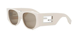 25E Injected Shiny Ivory Frame | Brown Lens