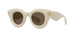 25E Injected Shiny Ivory Frame | Brown Lens