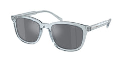 Transparent Azure Frame | Dark Grey Flash Silver Lens