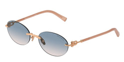 Rose Gold Frame | Light Brown Gradient Blue Lens