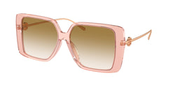 Transparent Pink Frame | Gradient Light Brown Lens