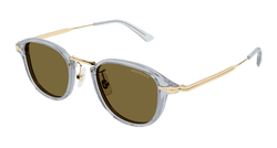 Grey/GOLD 003 Frame | BROWN Lens