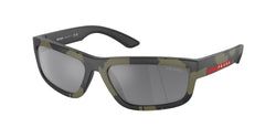 Green Mimetic Rubbered Frame | Grey Mirror Black Lens