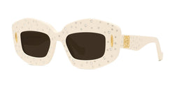 Acetate Shiny Ivory Frame | Brown Lens