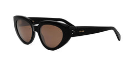 01E Acetate Shiny Black With Brown Normal Lenses Frame | Brown Lens