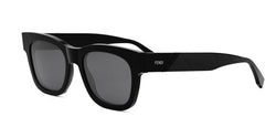 01A Acetate Shiny Black With Grey Normal Lenses Frame | Smoke Lens
