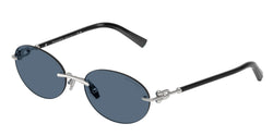 Silver Frame | Dark Blue Lens