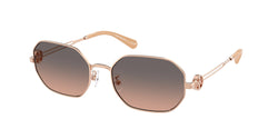 Shiny Light Rose Gold Frame | Light Brown Gradient Grey Lens