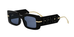 01V Acetate Shiny Black With Blue Normal Lenses