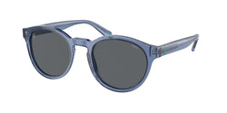 Shiny Transparent Blue Frame | Light Grey Lens