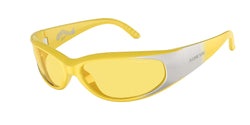 281685 Yellow Gradiant Metal Silver Frame | Yellow Lens