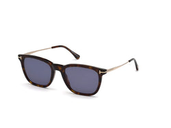 52V Dark Havana / Shiny Pale Gold Frame | blue blue Lens