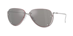 Shiny Silver Frame | Mirror Grey Lens