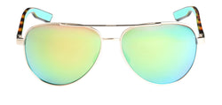 400202 Brushed Gold Frame | Green Mirror Lens