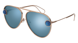 Gold 003 Frame | BLUE Lens