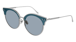 Silver 002 Frame | Blue None Lens